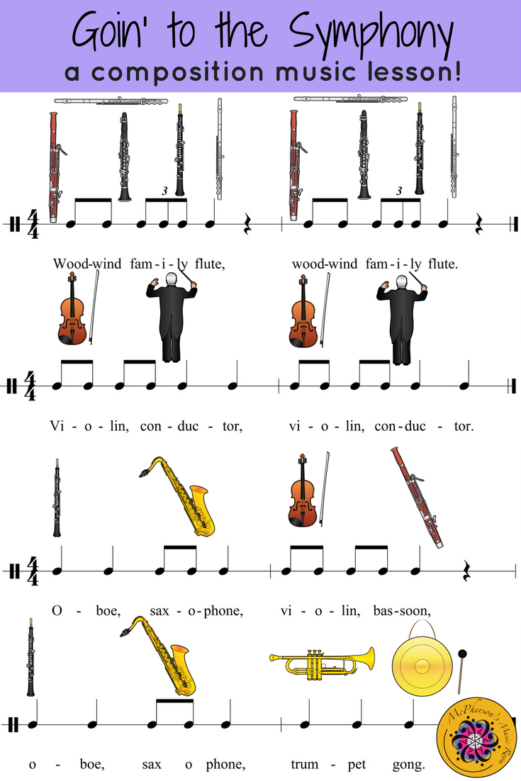 Orff Lesson ~ Goin&amp;#039; To The Symphony: Orff, Instruments