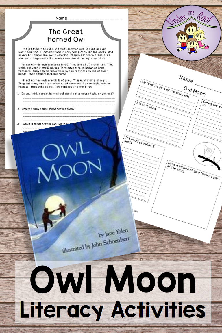 Owl Moon: A Literature Guide | 2Nd Grade Activities, 3Rd