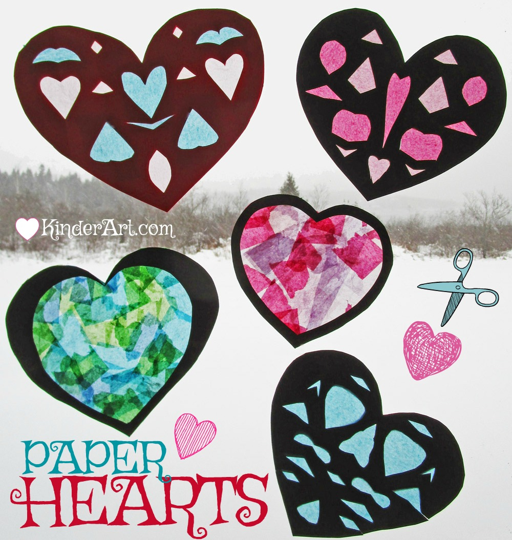 Paper Stained Glass Hearts Lesson Plan For Elementary