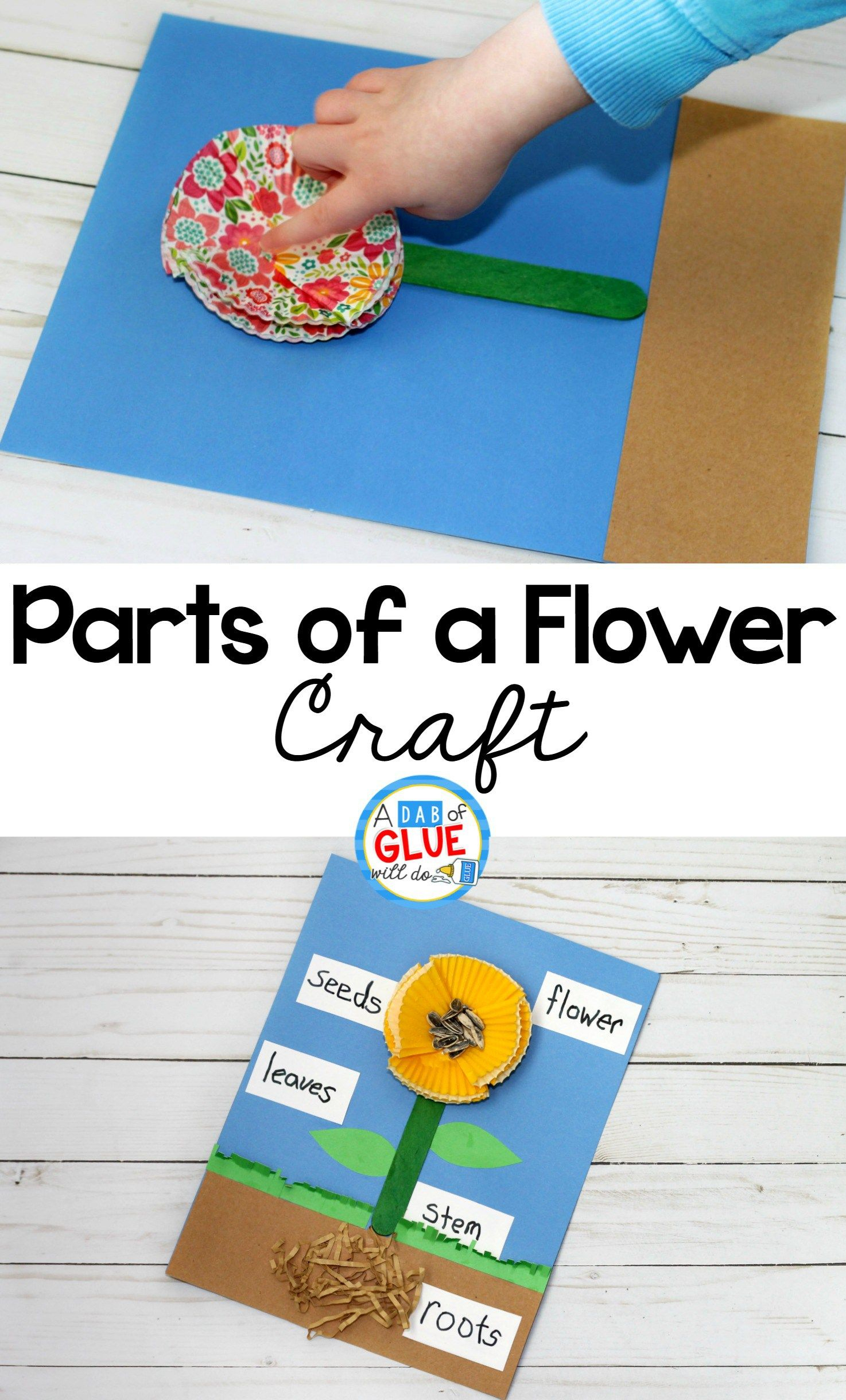 Parts Of A Flower Craft | Flower Crafts Preschool