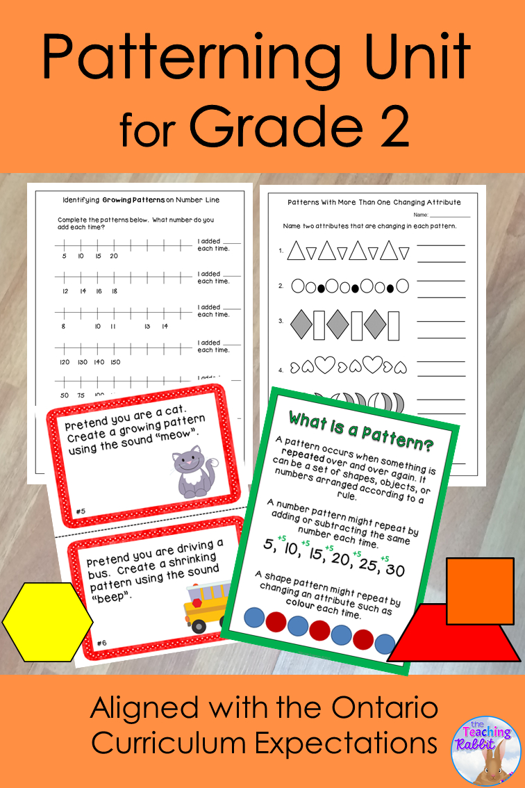 Patterning Unit (Grade 2) | 2Nd Grade Worksheets, Math
