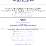 Pdf) Improved Lesson Planning With Universal Design For