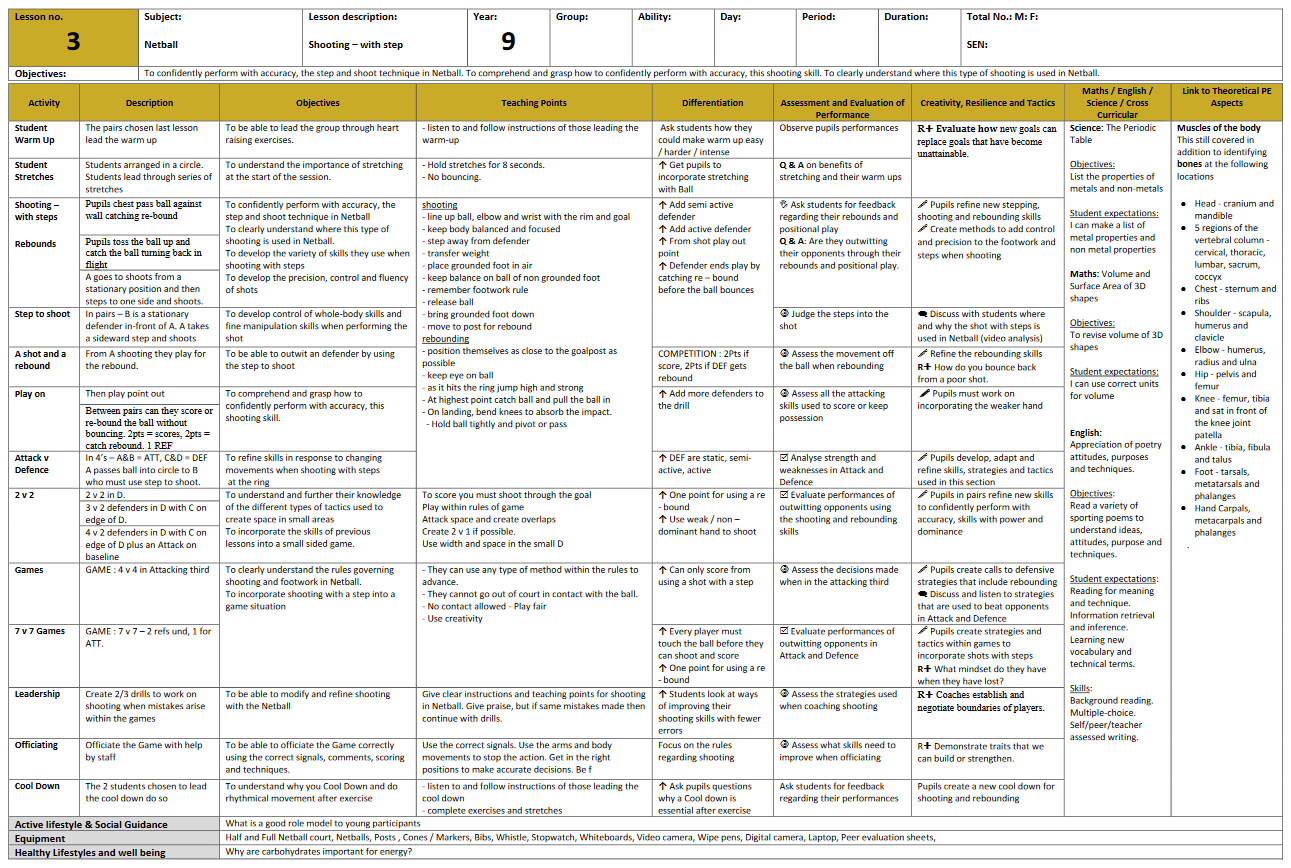 Pe Office - Pe Lesson Plans