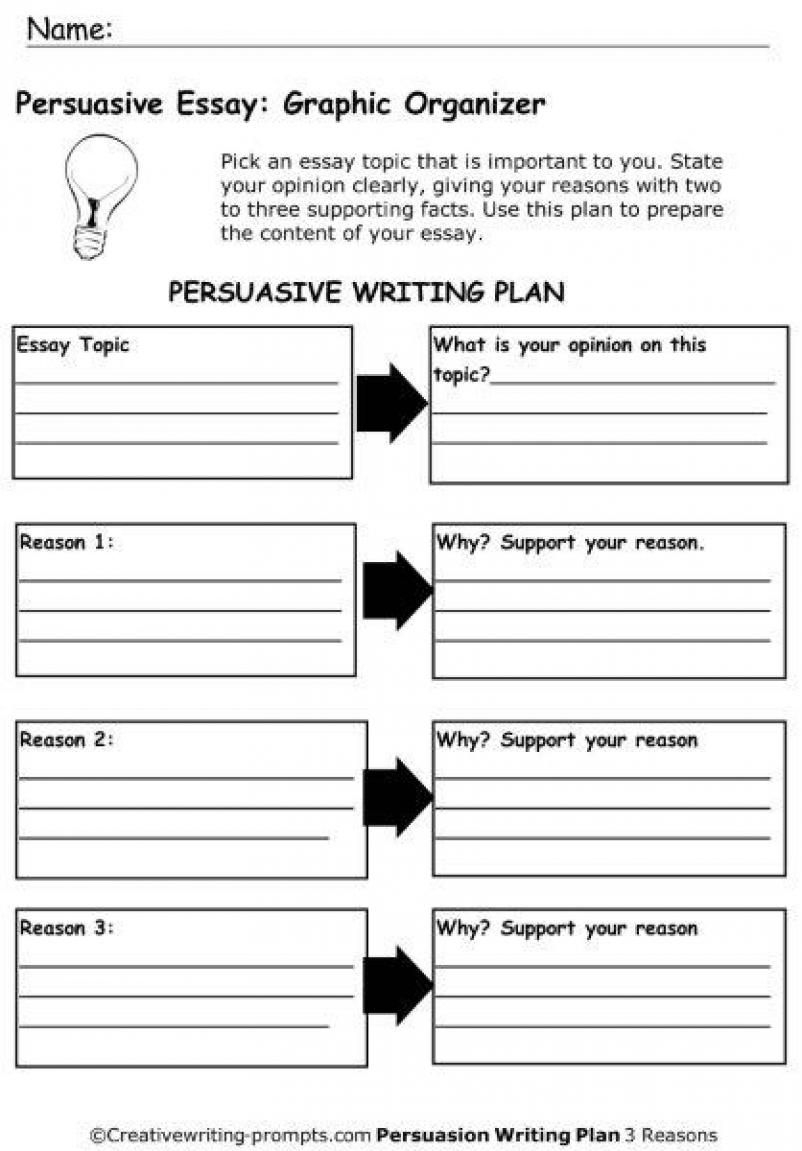 Persuasive Writing Graphic Organizer 5Th | Persuasive