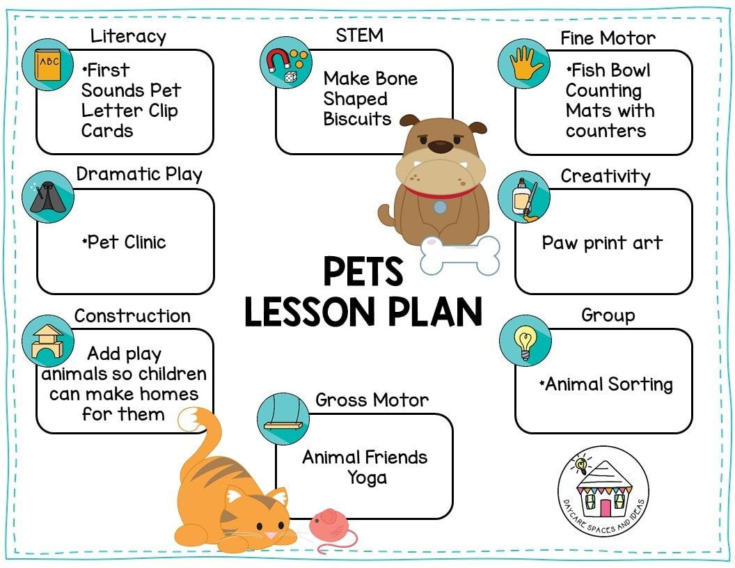 Pets &amp;amp; Vets Theme Week | Pets Preschool Theme, Lesson Plans