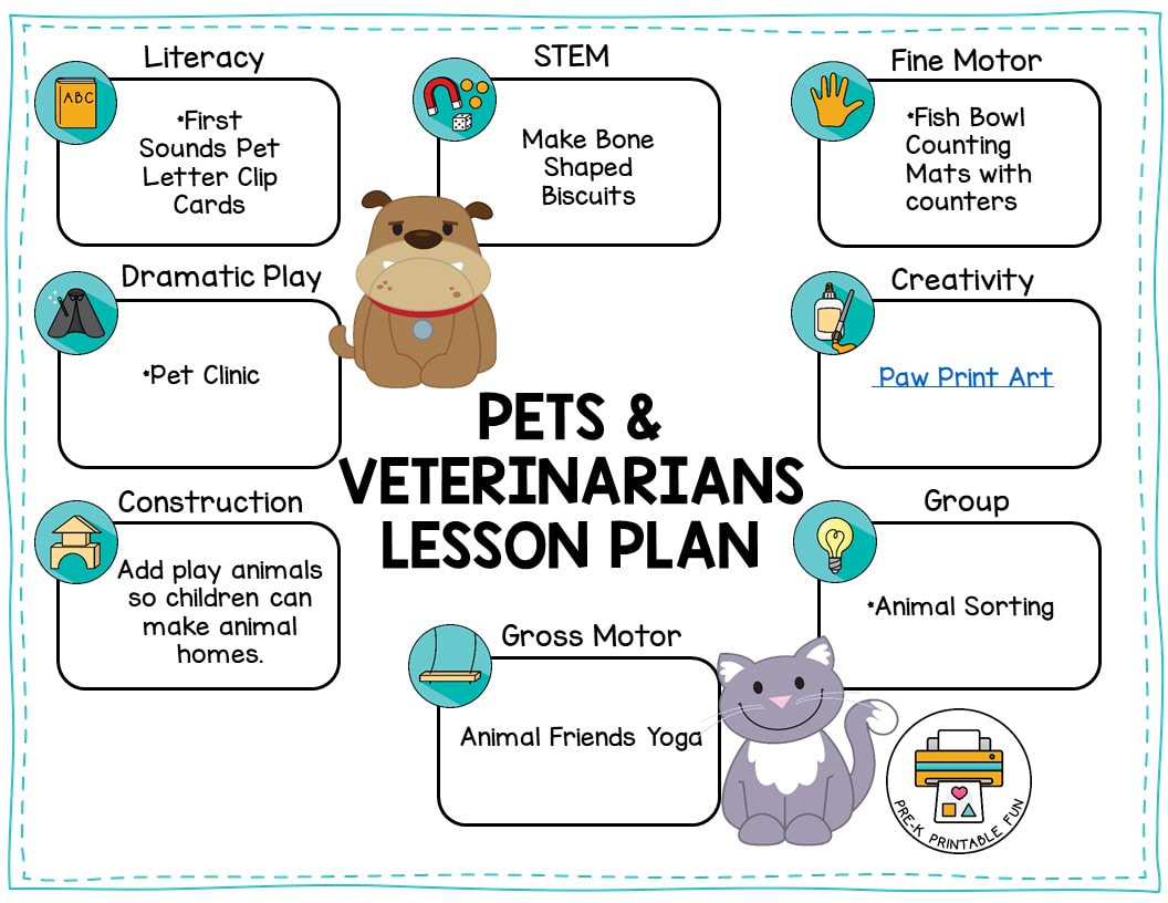 Pets &amp;amp; Vets Theme Week - Pre-K Printable Fun