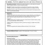 Physical Education Lesson Plan Department Of Exercise And