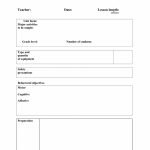 Physical Education Lesson Plan Template Principal Illustr