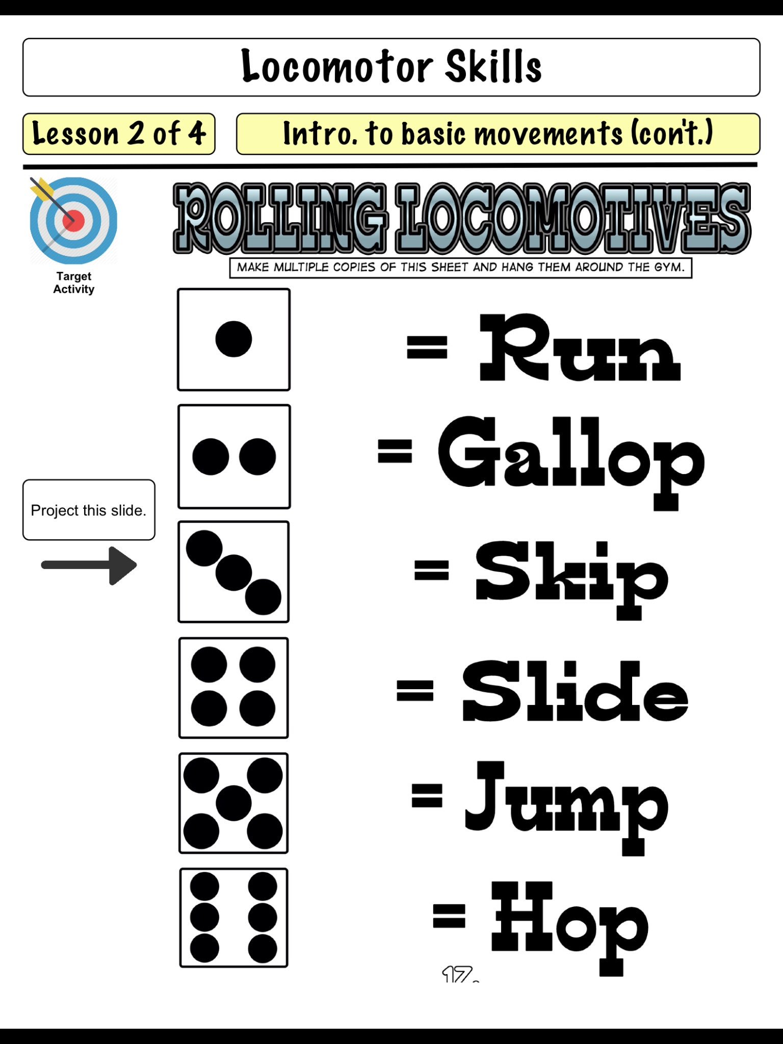 Pk-K Locomotor Movements) | Physical Education Activities