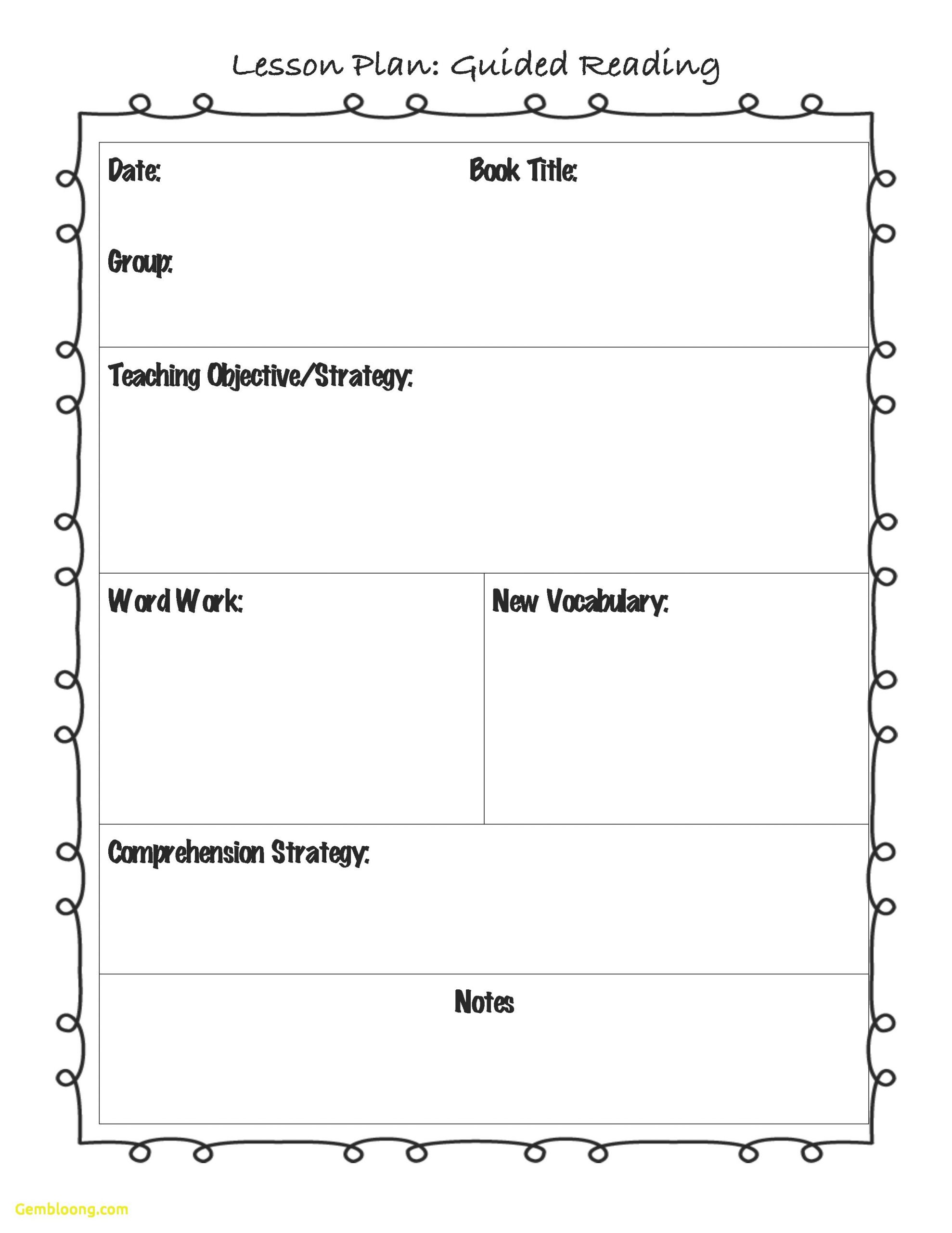 Plan Template Lesson Examples For Elementary Math Common