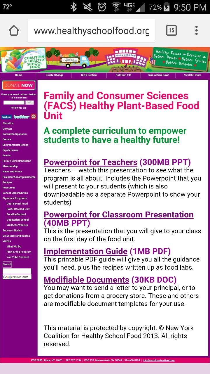 Plant Based Facs | Family And Consumer Science, Health