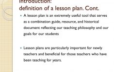 Importance Of Lesson Plan