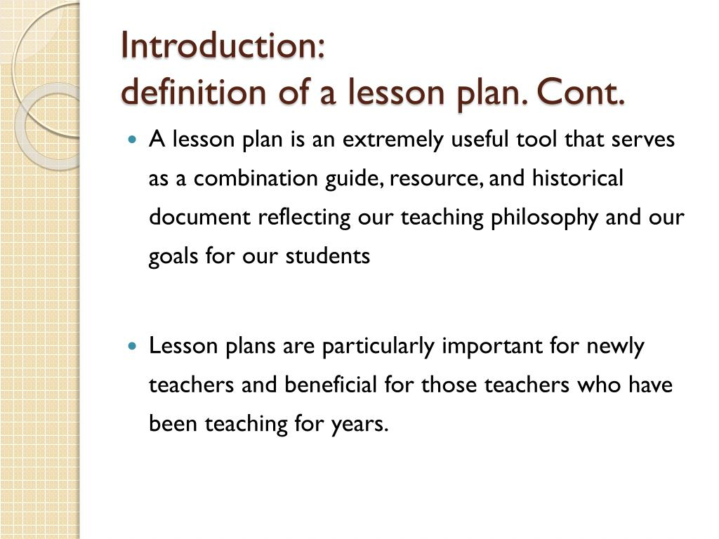 importance of presentation in lesson plan