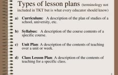 Types Of Lesson Plan