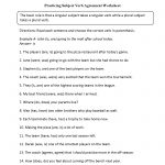 Practicing Subject Verb Agreement Worksheet (With Images