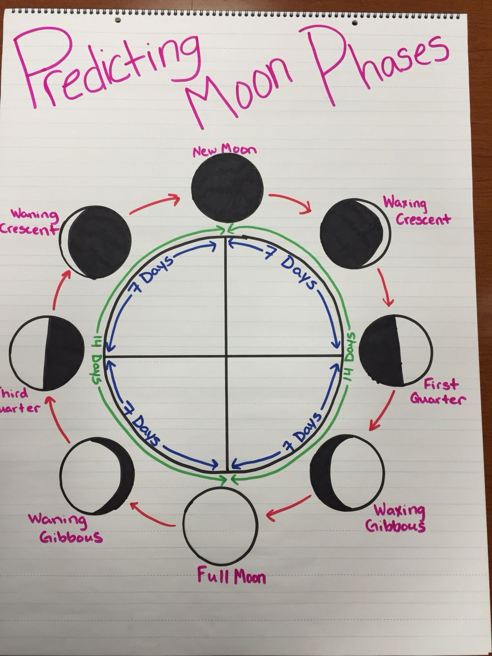 Predicting Moon Phases Anchor Chart | Science Anchor Charts