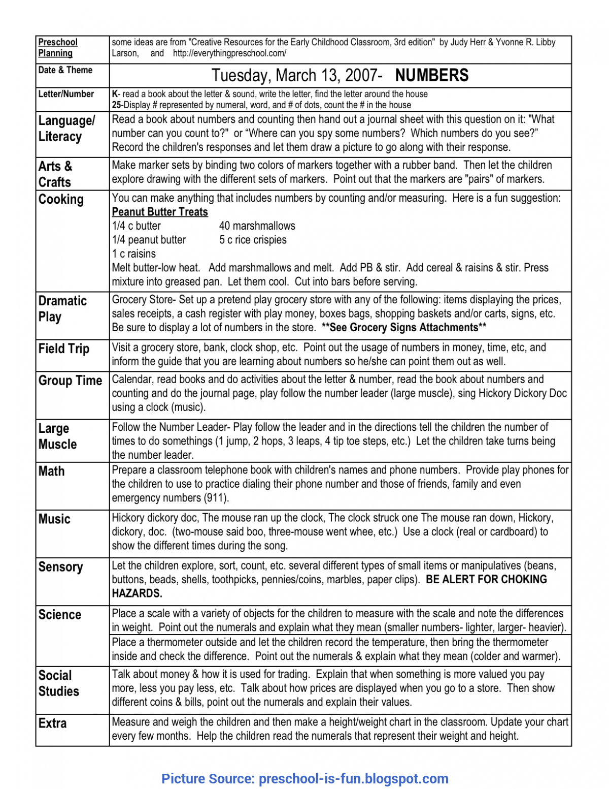 Preschool Is Fun Planning Activities: Numbers Le - Ota Tech