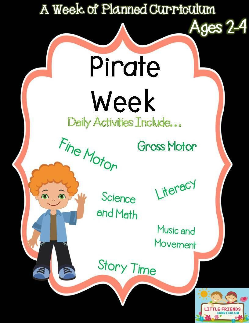 Preschool Lesson Plan Ideas For Pirate With Daily Preschool