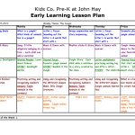 Preschool Lesson Plan Template | Copy Of Pre K At John Hay