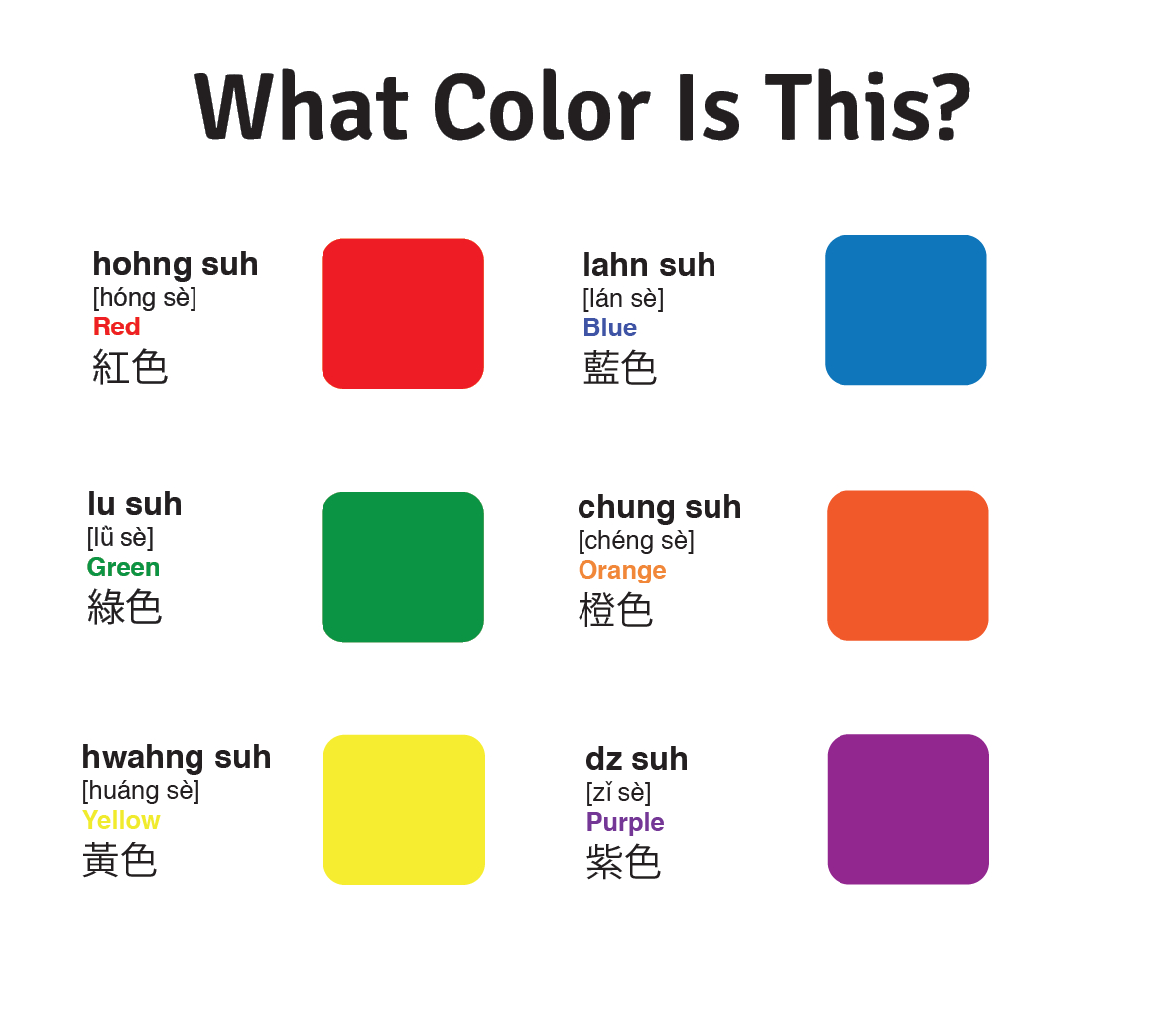 Preschool Mandarin Lesson Plan: What Color Is This