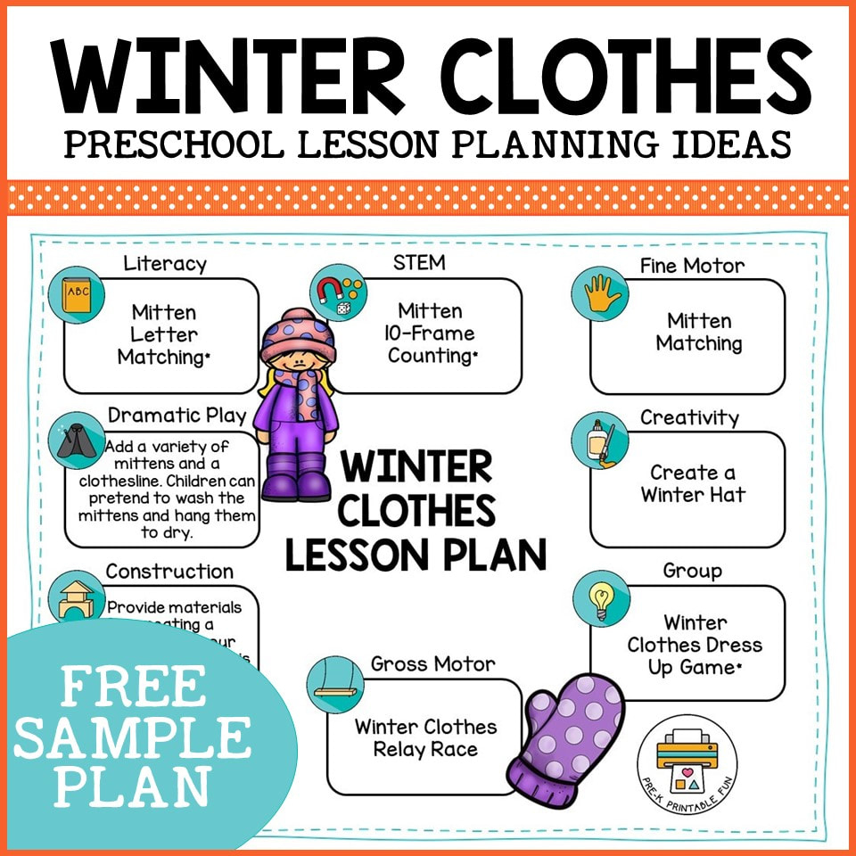 Preschool Winter Clothes Lesson Planning Ideas - Pre-K