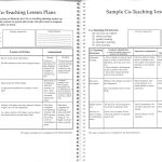Printable Co Teaching Lesson Plans 2 With Teaching Lesson
