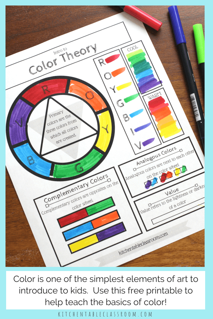 Printable Color Wheel - An Intro To Color Theory For Kids