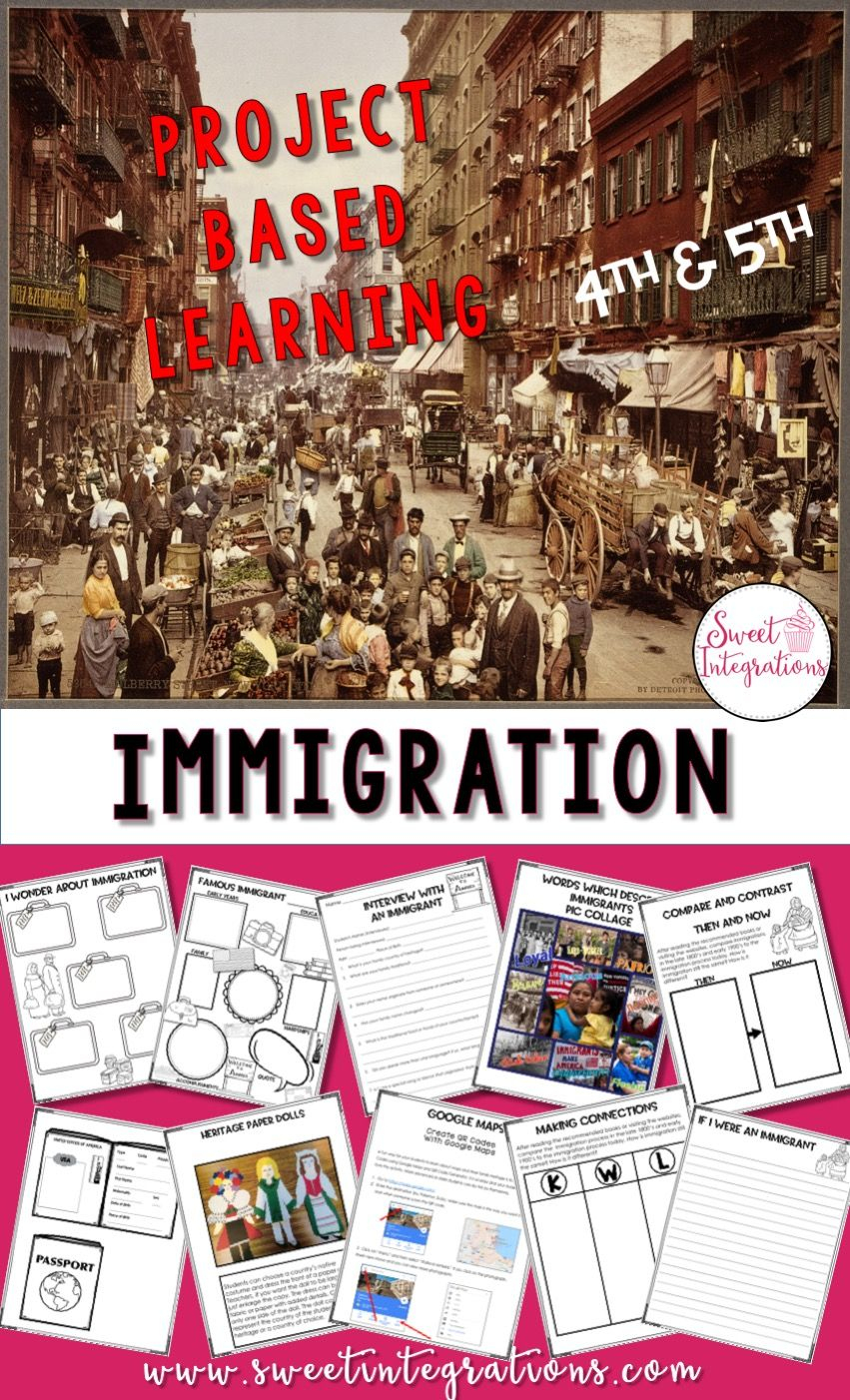 Project Based Learning Social Studies | Immigration Then And