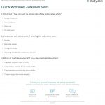 Quiz & Worksheet   Pickleball Basics | Study