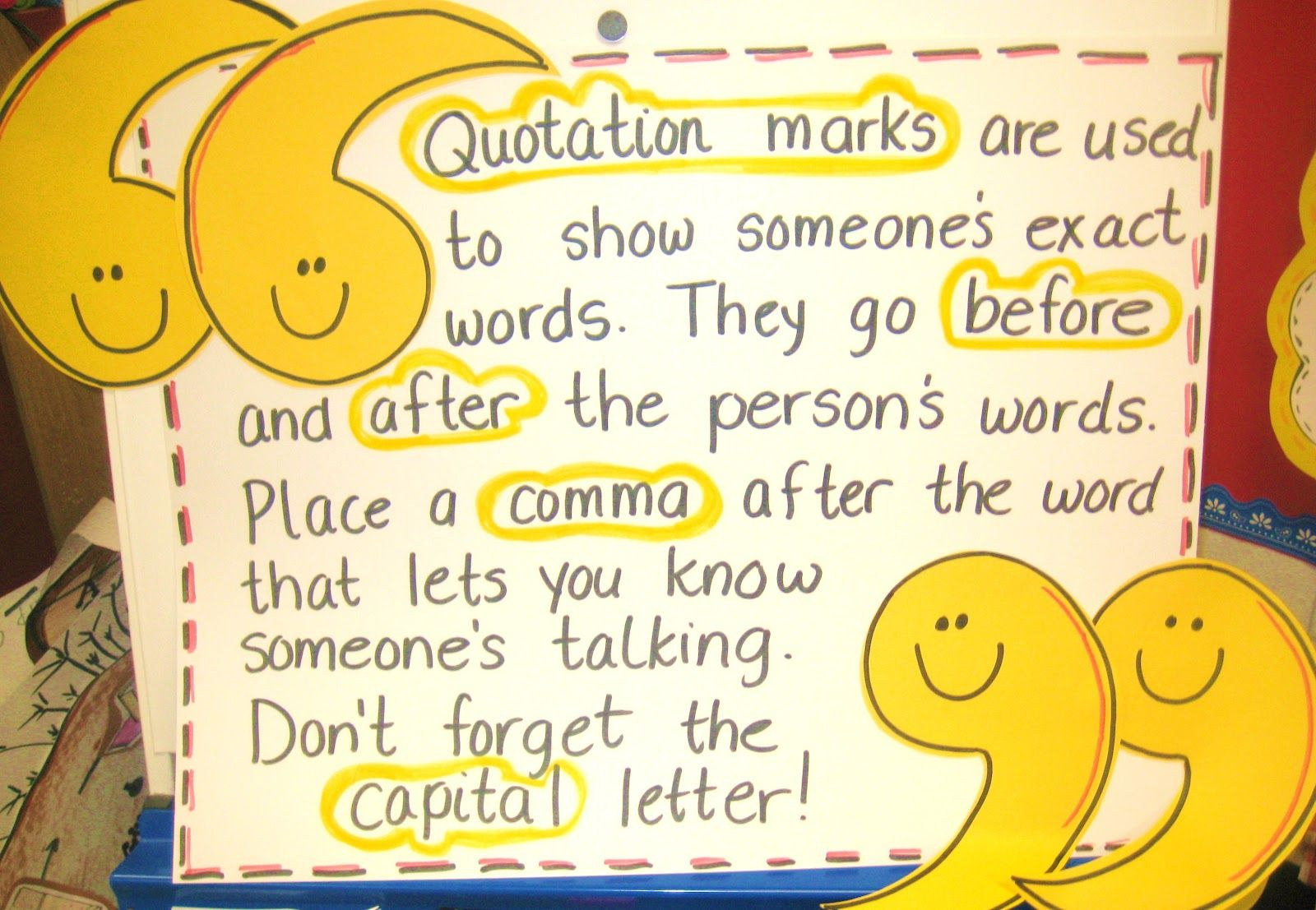 Quotation Station | Writing Anchor Charts, Classroom Writing