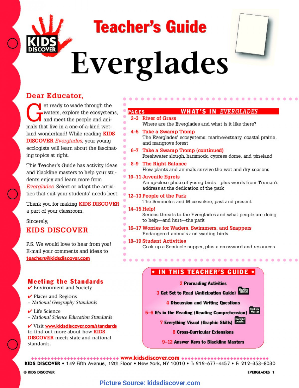 Regular Kindergarten Lesson Plans 5 Senses Everglades - Kids