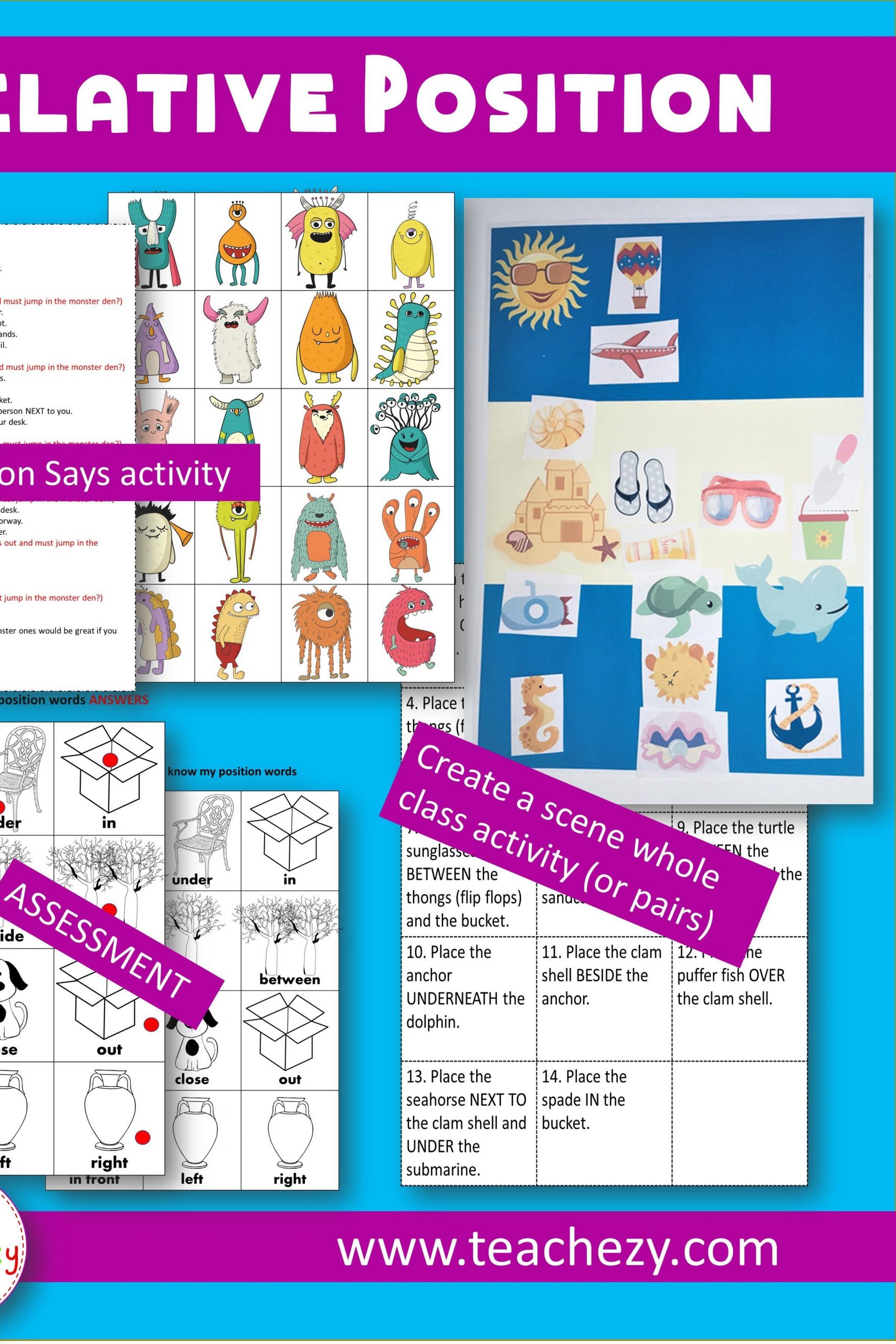 Relative Position Lesson Preschool And Kindergarten