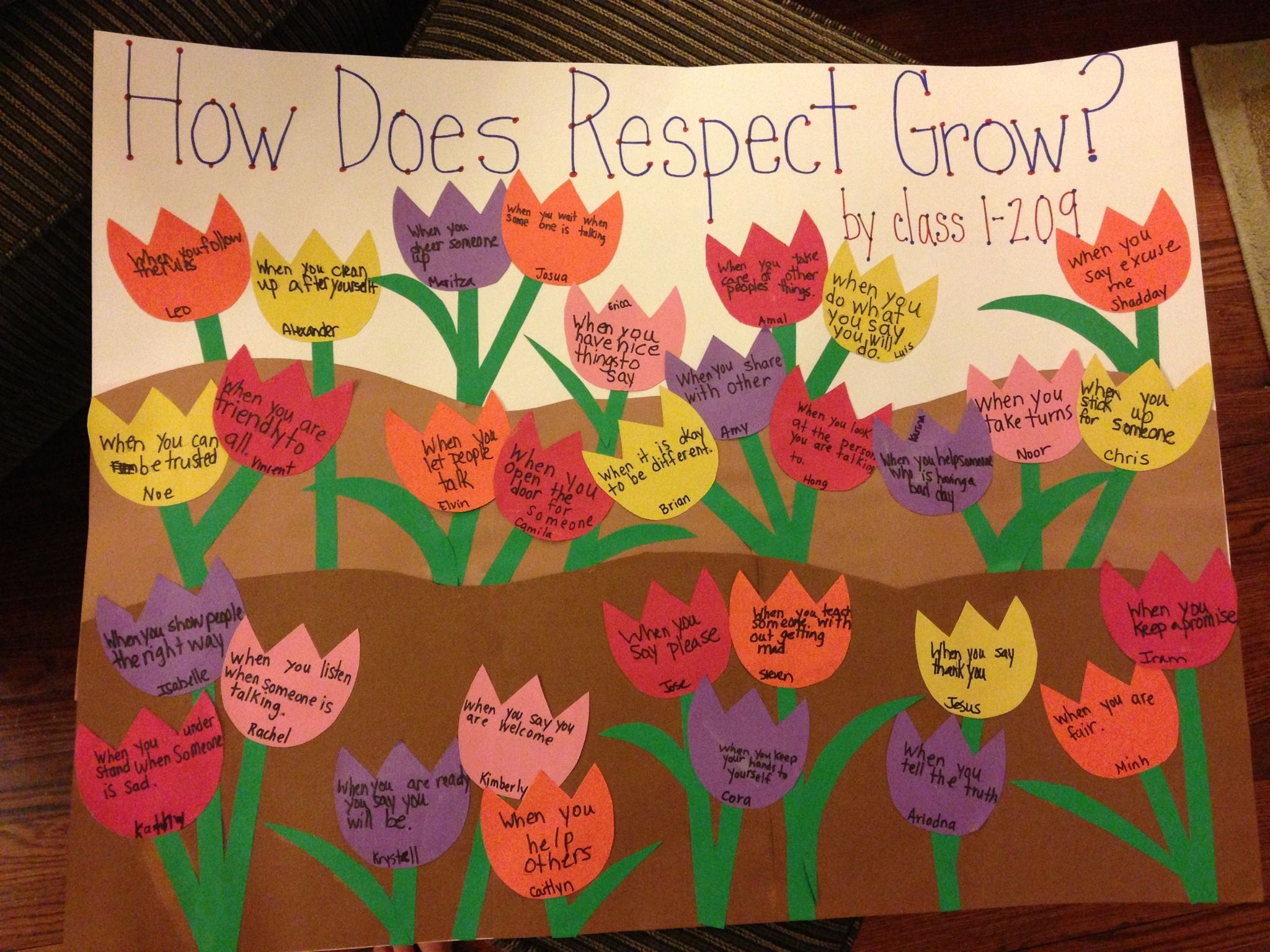 Respect Lesson Activity How Does Respect Grow? | Respect