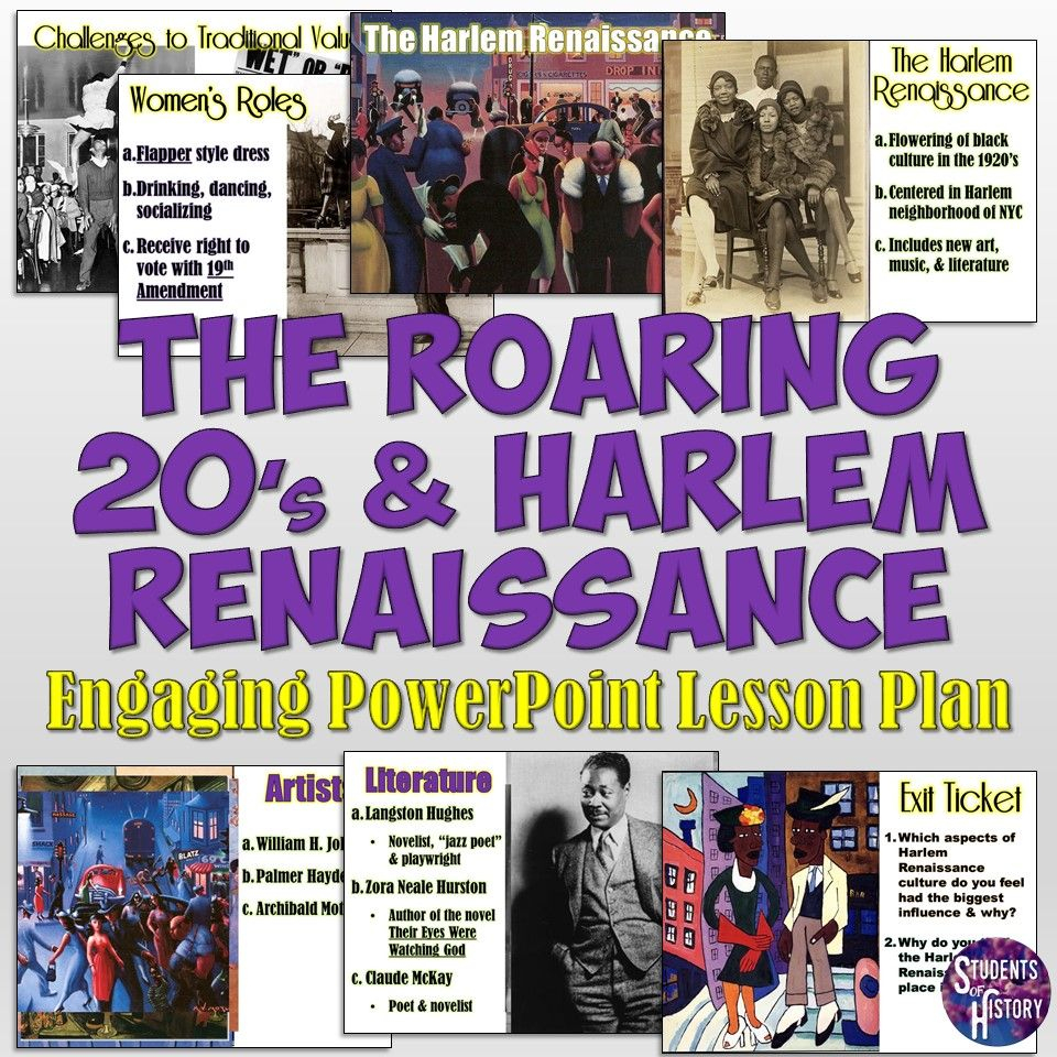 Roaring 20&amp;#039;s And Harlem Renaissance Lesson | Harlem