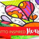 Romero Britto Inspired Hearts | Deep Space Sparkle
