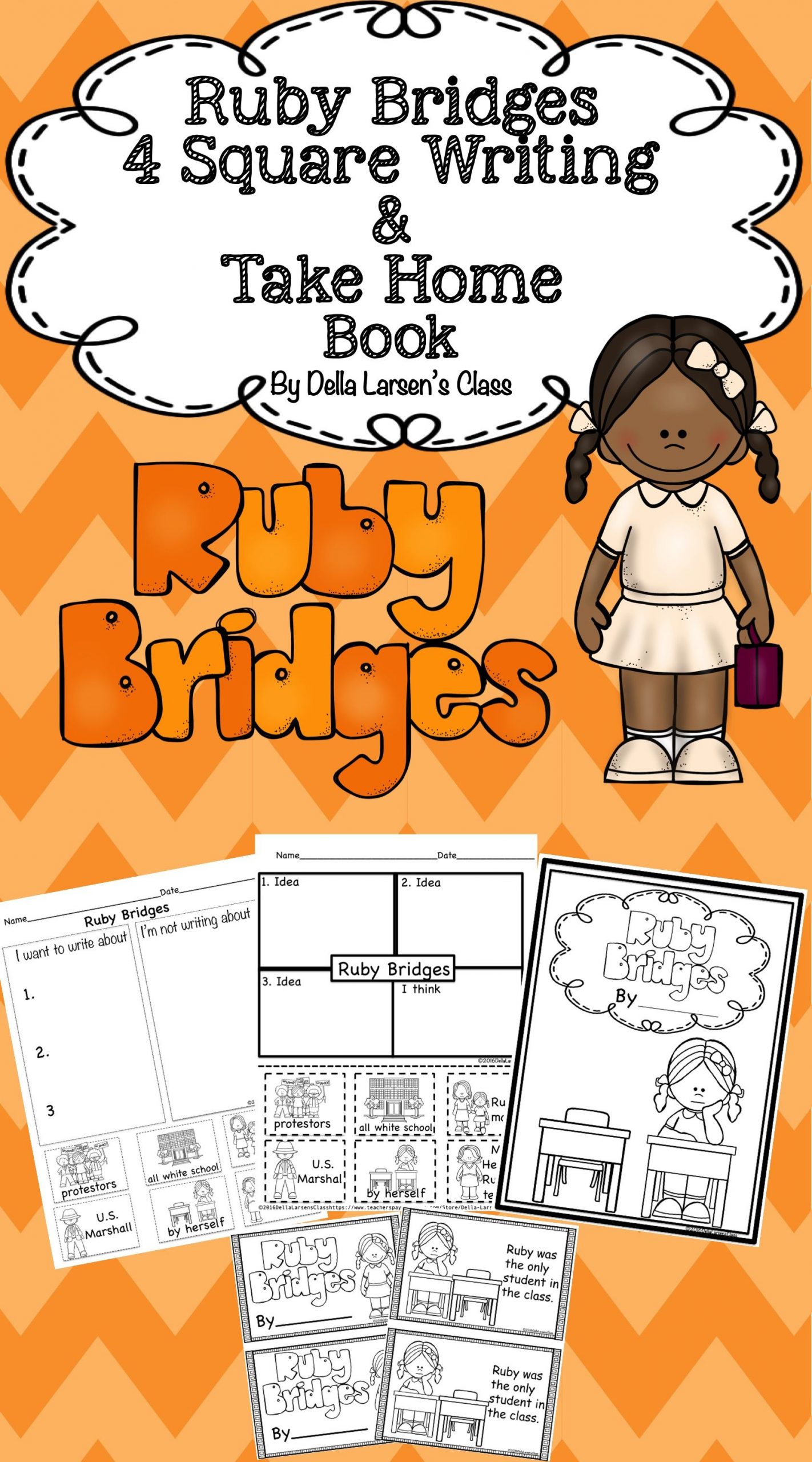 Ruby Bridges 4 Square Writing &amp;amp; Take Home Book