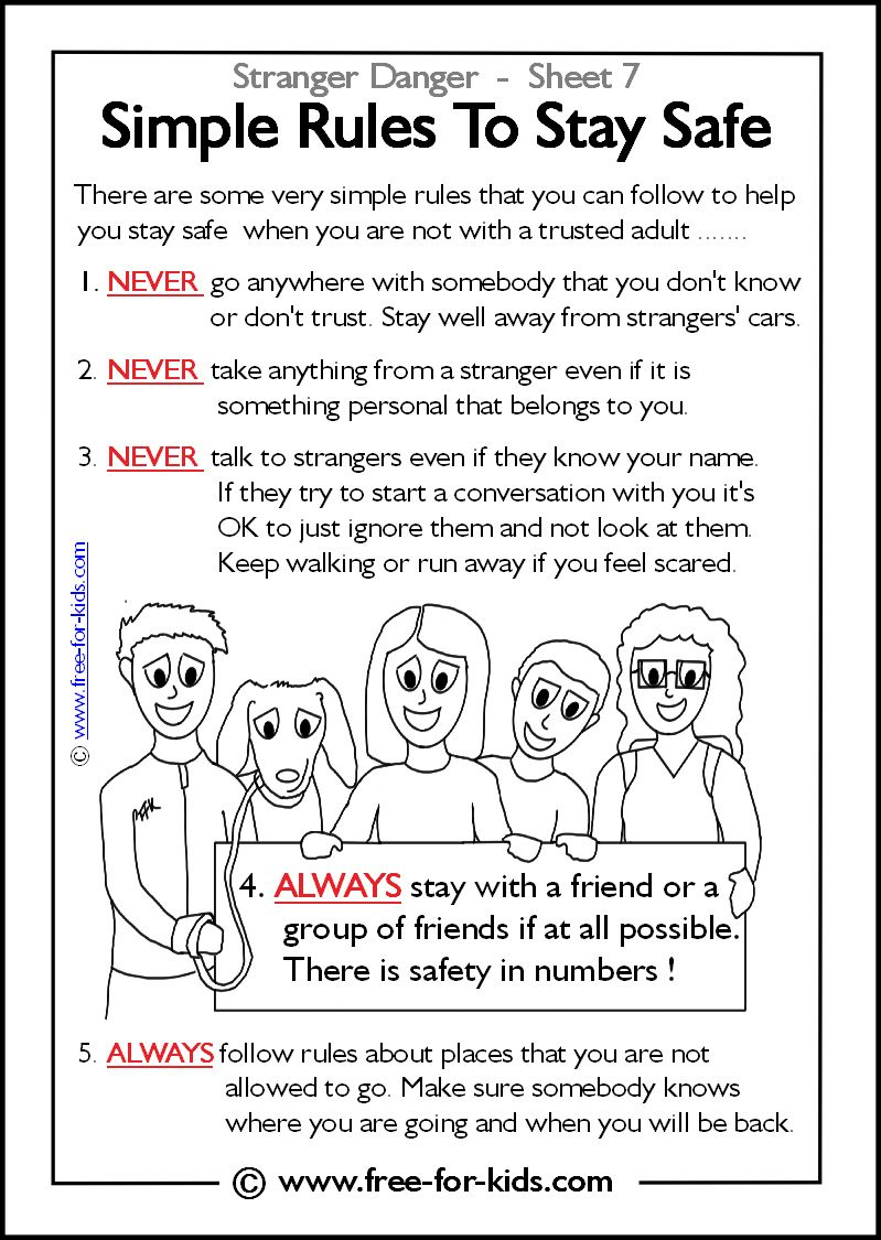 Rules To Stay Safe | Teaching Safety, Safety Lesson Plans