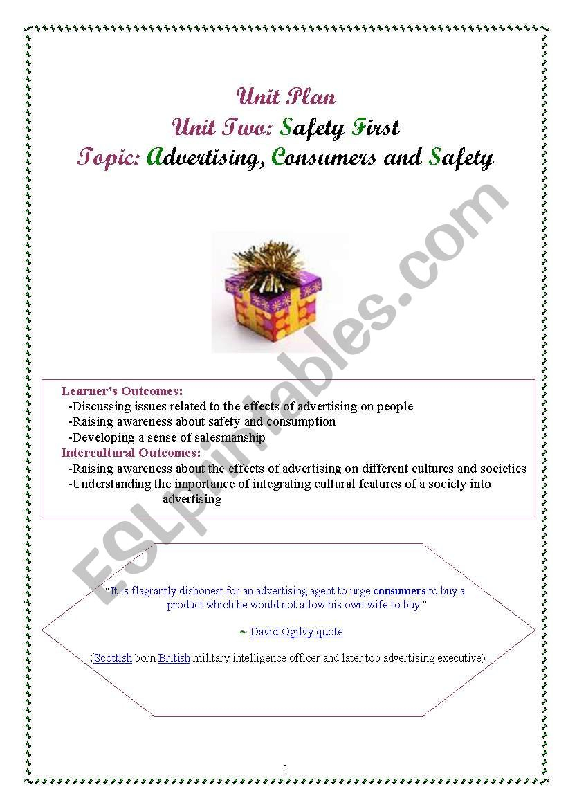 Safety First Lesson Plan - Esl Worksheetvalkiry