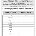 Sample Worksheet Proper Nouns | Common And Proper Nouns