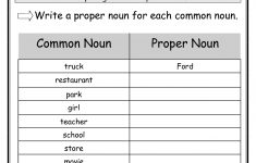 Common And Proper Noun Lesson Plans 5th Grade