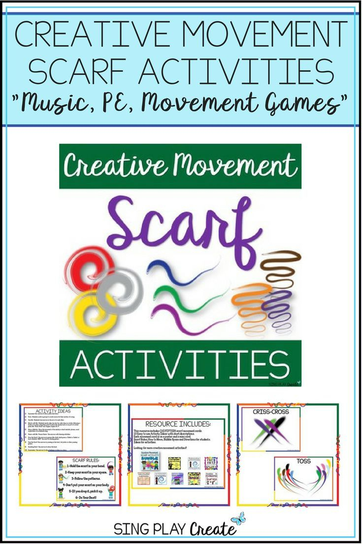 Scarf And Ribbon Movement Activity Presentation, Posters
