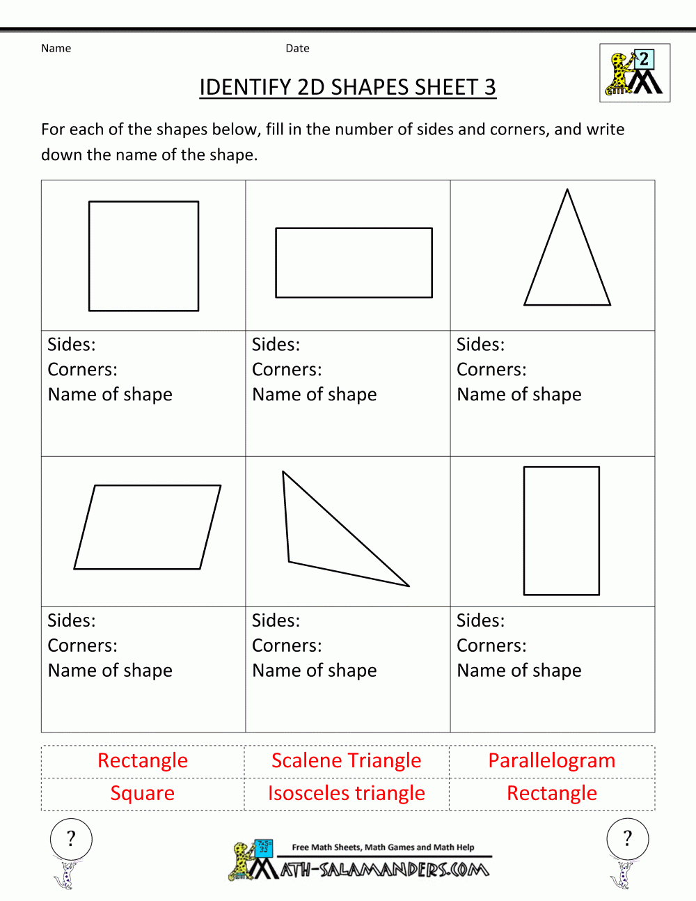 Second Grade Geometry