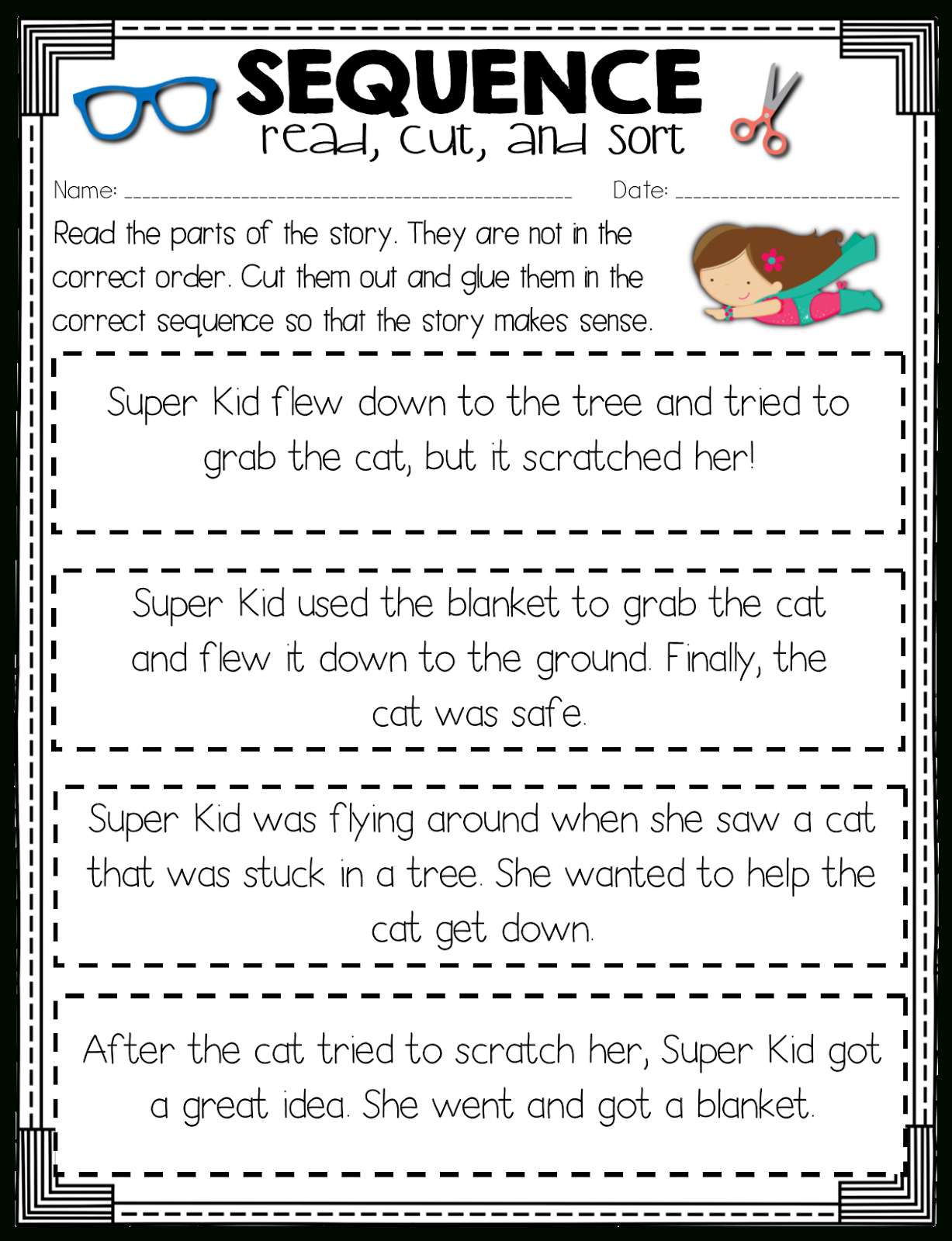 Sequence Of Events Activity | Sequencing Worksheets