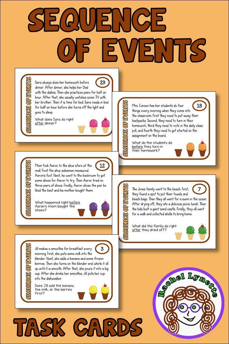 Sequencing Task Cards Sequence Of Events With Short Passages
