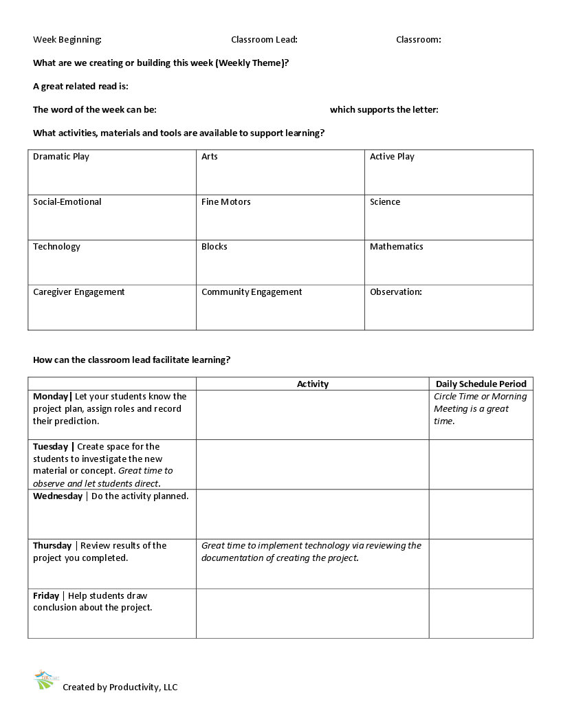 Show Details For Stem Plan Template | Stem Lesson Plans