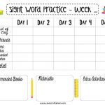 Sight Word Lesson Plans   Free Weekly Template   This Crafty Mom