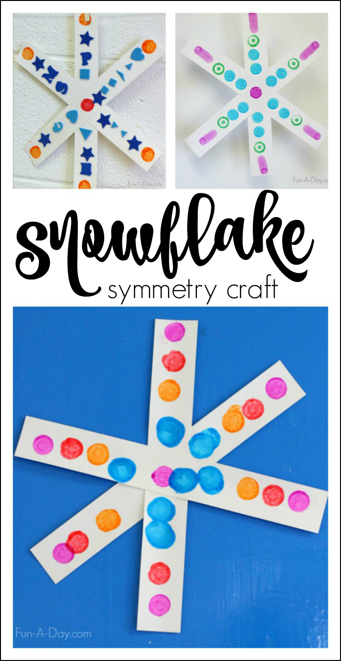 Simple Symmetry Snowflake Craft For Preschoolers
