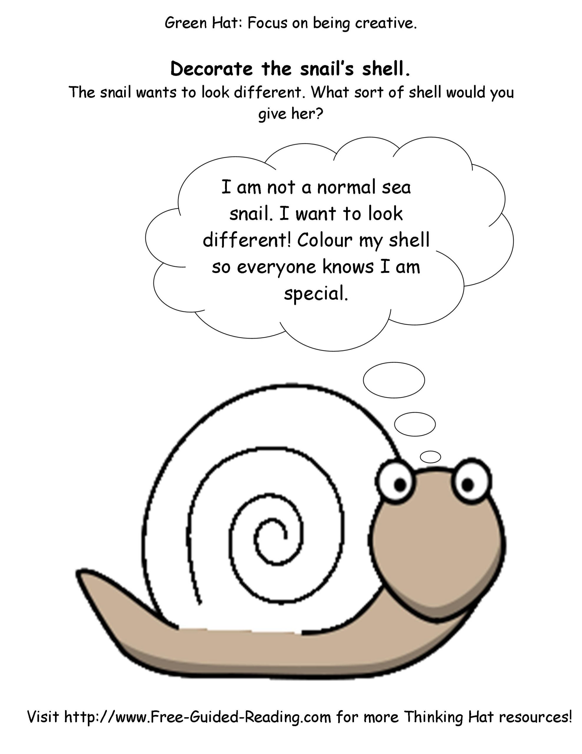 Snail And The Whale Activities - Free Green Hat Thinking
