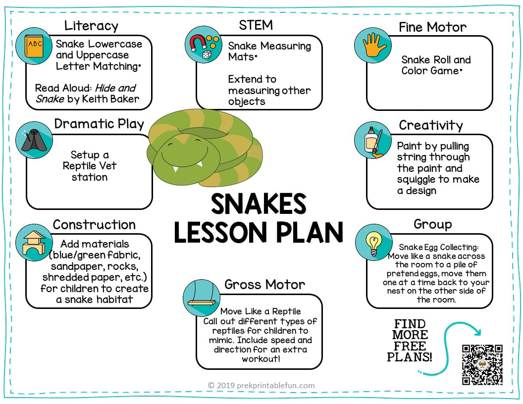 Snakes Lesson Planning Ideas - Pre-K Printable Fun