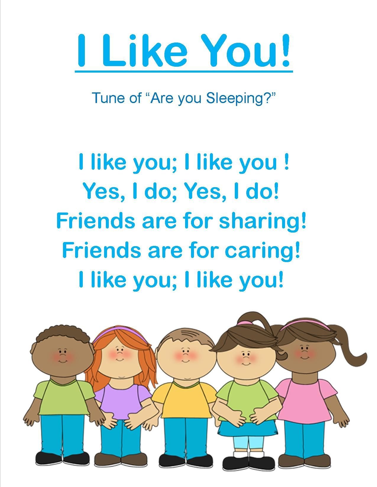 Song-1 (1275×1650) | Friendship Activities Preschool